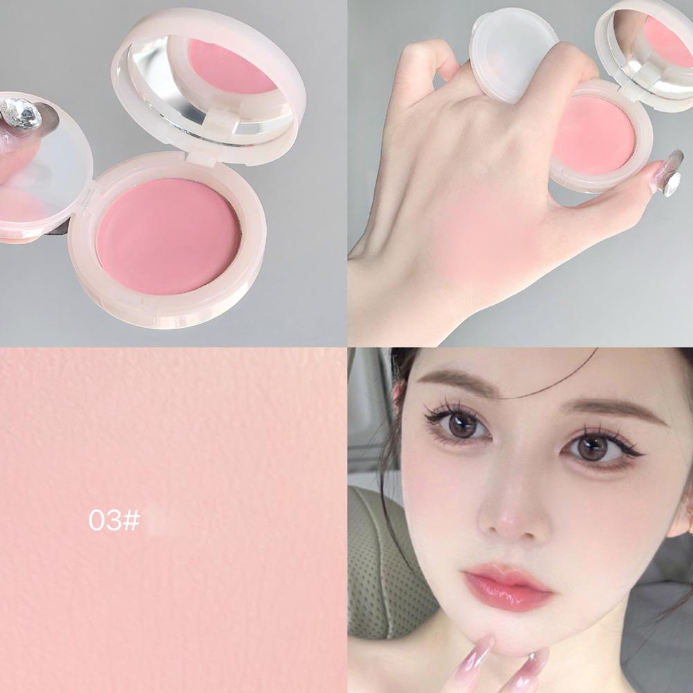 GEGE BEAR Air Cushion Blusher with Mini Puff, Soft Waxy Texture Blush Cream 6 Colors Natural Cheeks Blush
