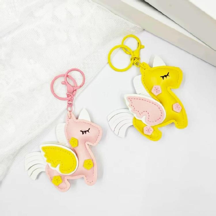 Стильный брелок с мотивом летящей лошади, изготовленный из качественной ПУ кожи, многофункциональный аксессуар для мужчин и женщин, подарок