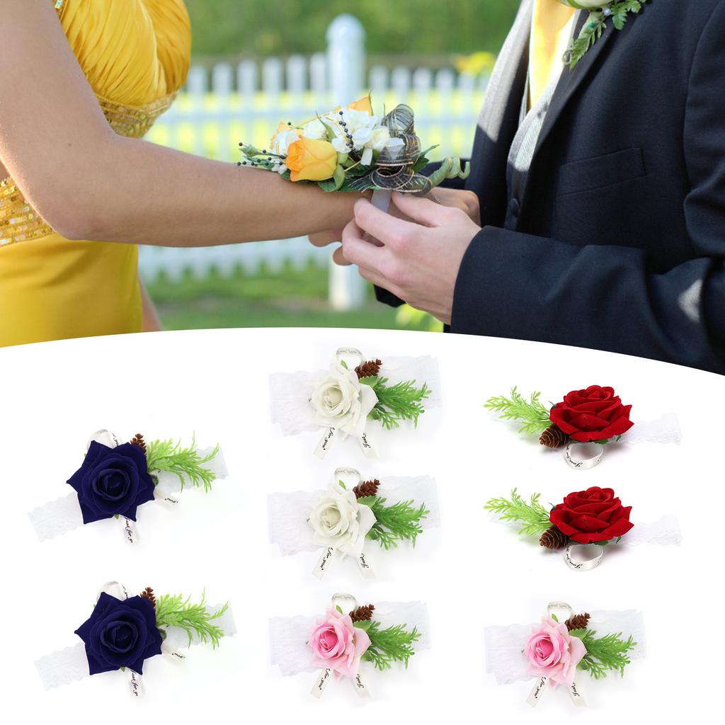 2 шт. шелковый цветок на запястье невесты свадебный корсаж свадебная церемония украшения поставка