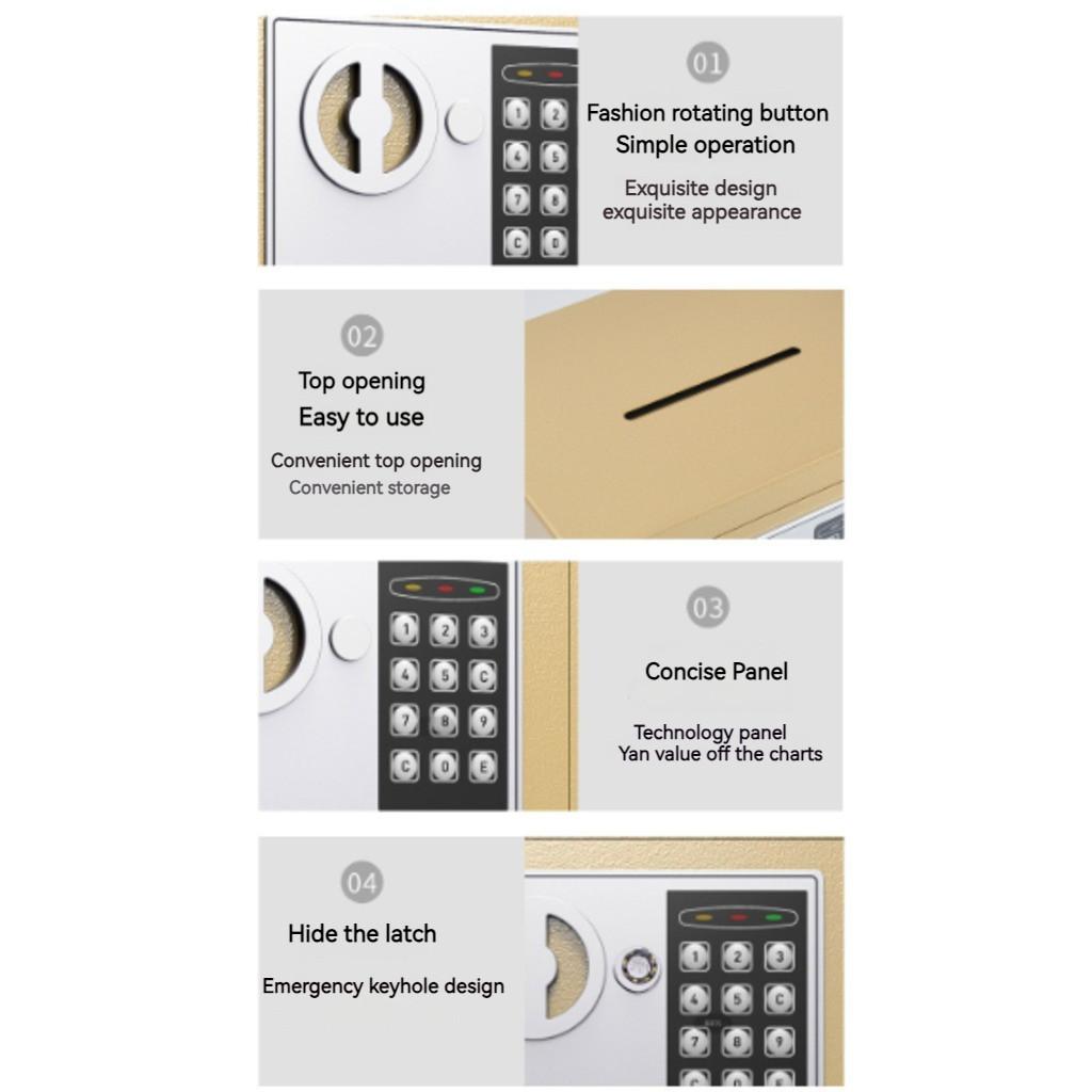 Интеллектуальная полностью стальная копилка-поросенок с кодовым замком против кражи, персональная секретная коробка для безопасности (С денежным слотом) Мини-цифровой сейф