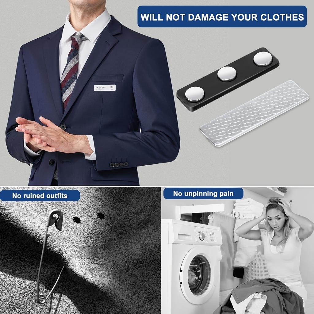 10/30 шт. Магнитные держатели для бейджей с прочными магнитными зажимами - Прочные железные бейджи для офиса - Надежная демонстрация имени