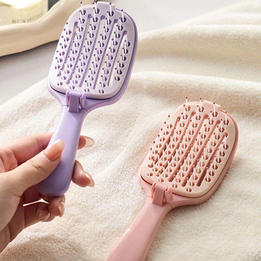 Spring Bone Fold Volumizing Hair Brush Hollow Design Hair Styling Tool Home Salon