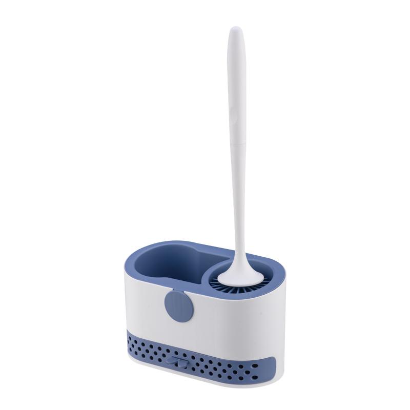 1set Wall-mounted Toilet Brush Household No Dead Angle Bathroom Toilet Cleaning Silicone Brush Toilet Brush Cleaning Set Bathroom Accessories ARI