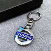 Car Logo Key Chain Ring - 3D Chrome Metal Car Keychain Keyring Volvo XC60 V50 S60 XC90 V60 V40 XC40 V70 S90 Olestar AWD S80 C40