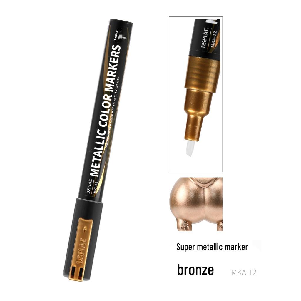 Super Metallic Markers MKA01-12 for Model and Mecha Figure Touch-up