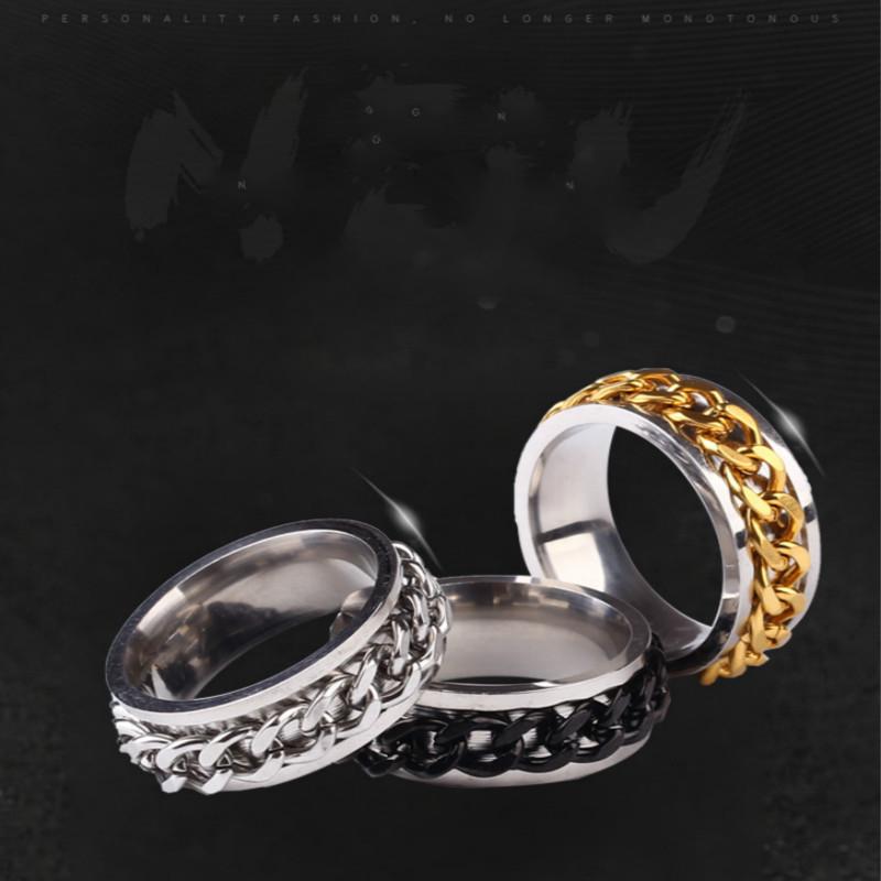 Вращающаяся крышка от пивной бутылки из нержавеющей стали, кольцо-цепочка с артефактом, унисекс