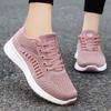 Женская обувь, спортивная обувь, новые кроссовки из сетки с технологией Flyknit, простая обувь на шнуровке, женские дышащие одинарные туфли на мягкой подошве