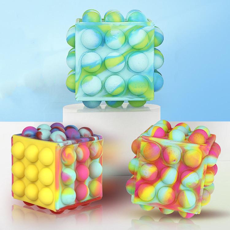Новый силиконовый мячик-антистресс для пальцев, pop fidget bubble ball pop it игрушка