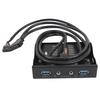 Панель передняя для дисковода 3,5 дюйма, USB 3.0, хаб, 19-контактный разъем для USB 3.0, панель интерфейса HD-звука для компьютерных корпусов