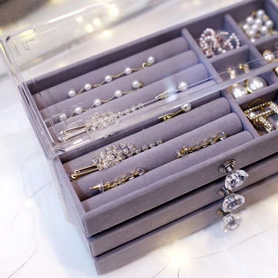 Прозрачная крышка, практичная, стильная, пыленепроницаемая, с канавками, органайзер для ювелирных изделий, держатель дисплея