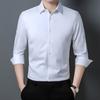 Men's Long-sleeved Shirt New Style Men's Fashion Middle-aged Mulberry Silk Business Casual No-iron Shirt