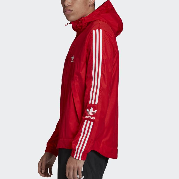 Adidas Куртка с капюшоном Originals Trefoil Lock Up WB на молнии для мужчин, верхняя одежда, ярко-розовая флуоресцентная FM3816