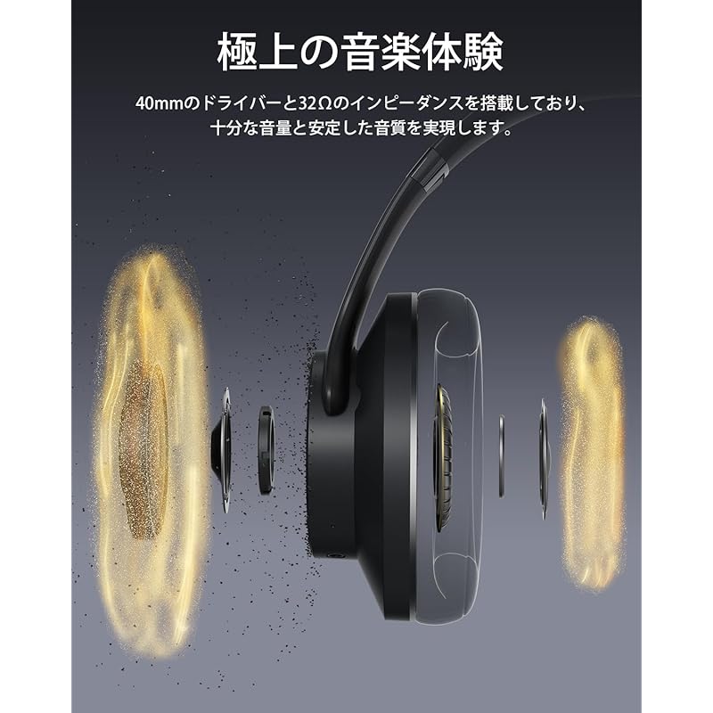 DOQAUS headphone bluetooth 5.3 wireless headphones Up to 90 hours of continuous playback 3EQ sound modes over ear headphones Built-in microphone Wired