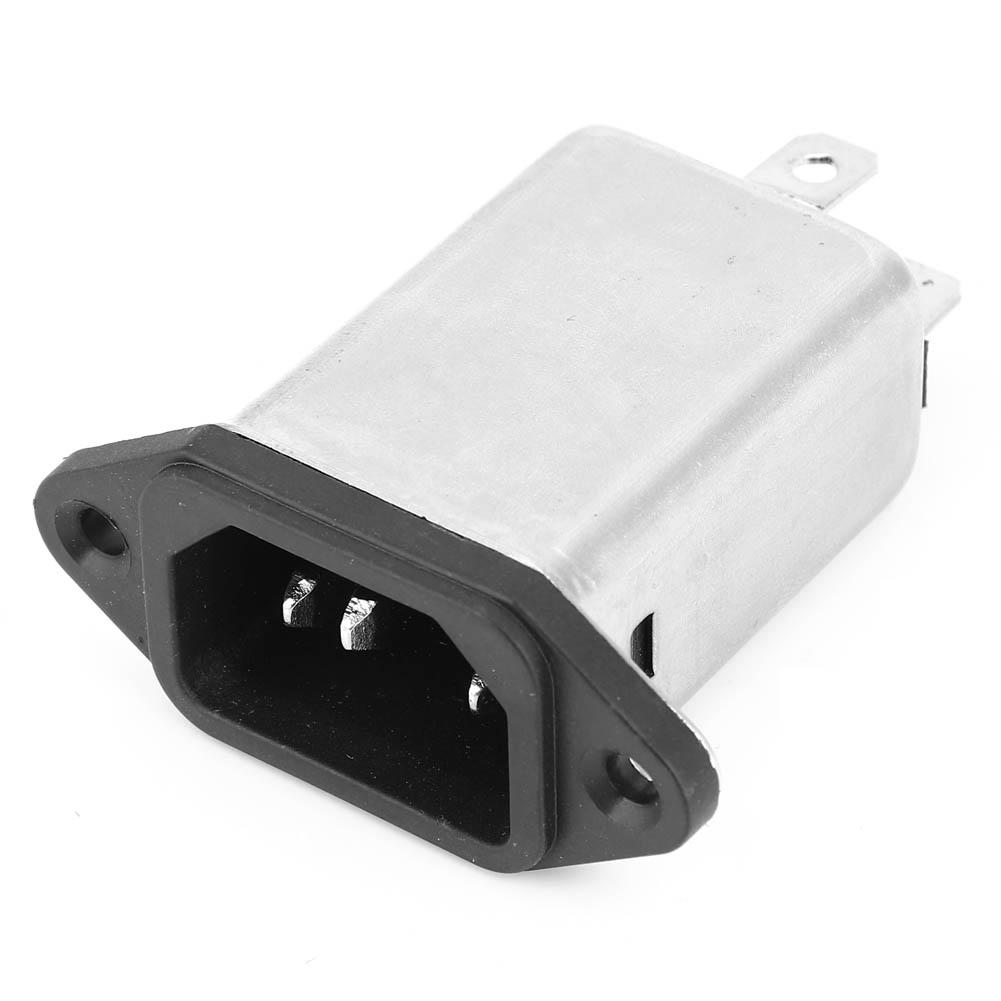 Фильтр Высокое качество IEC320 C14 Мужской разъем Электронные компоненты 10A CW1D10A T