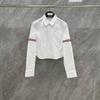 Рубашка TB Solid Color Oxford с коротким рукавом Navel для женщин