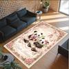 Panda Theme Crystal Velvet Rug Personalized Custom Name Text Soft Floor Mat Home Decor