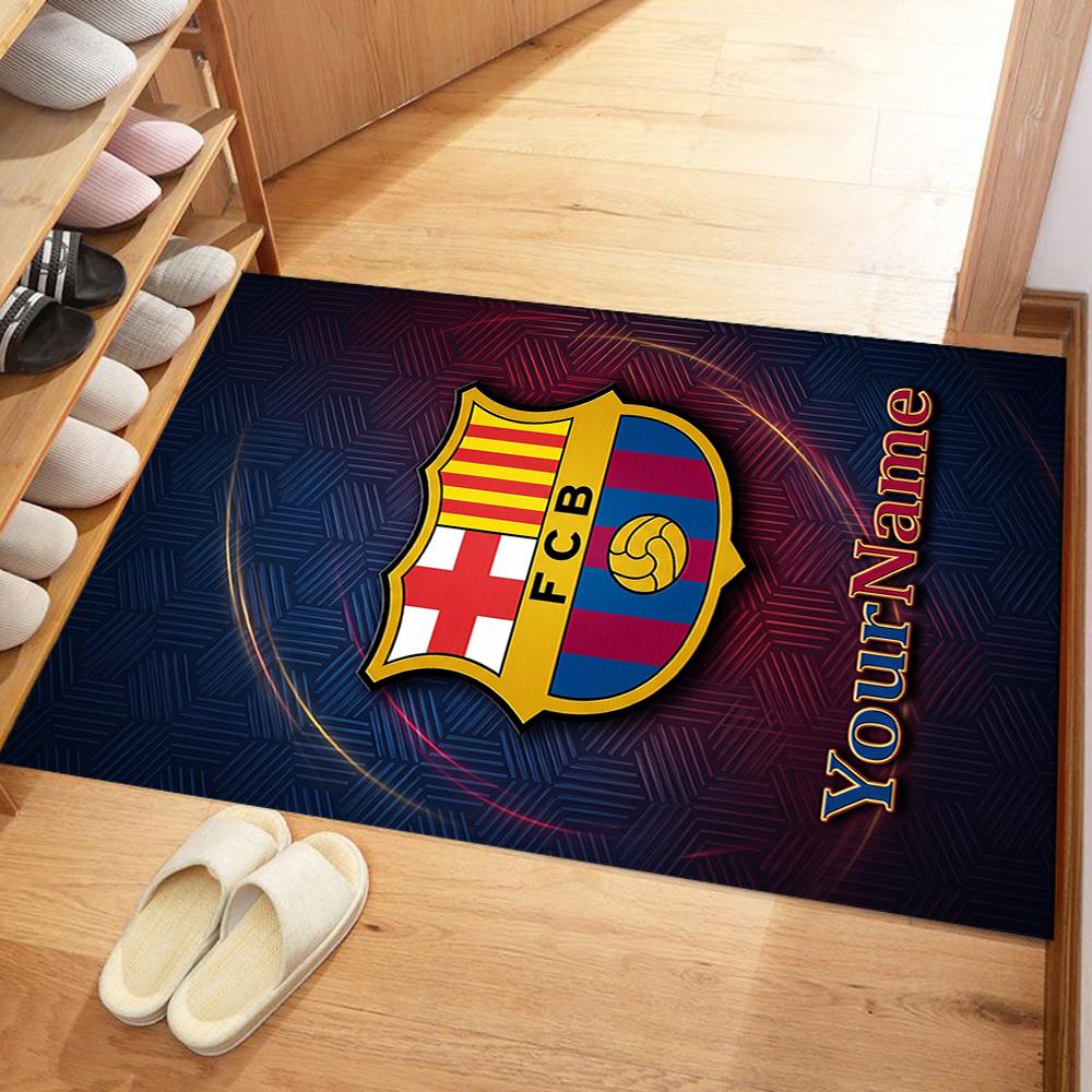 Fc Barcelona Customize Text Floor Rug Office Rug Perfect for Entryway Balcony Study room Kitchen Antislip Carpet Office home decor