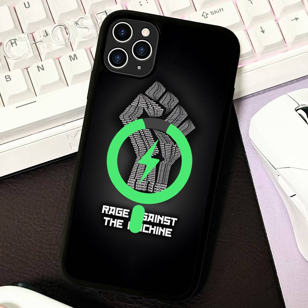 R-Rage A-Against T-The M-Machine Группа Магнитный Чехол Для Телефона Для IPhone 16 15 14 13 12 11 17 Pro Max Plus Беспроводная Зарядка Чехол