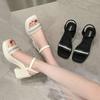 Internet Celebrities Popular High-heeled Thick-heeled Women's Shoes Women's 2025 New Summer Sweet Women's Feet with Sandals