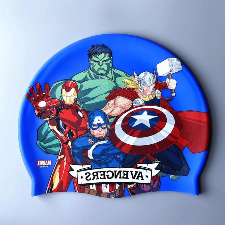 Очень большая мультяшная силиконовая шапочка для плавания для мальчиков и девочек – Водонепроницаемая и мягкая