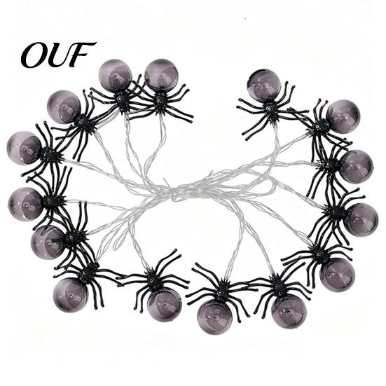 Holiday Lighting 10/20FT Halloween String Light, Battery Powered Purple LED Large Spider/Bat Garland, Spooky Creative Wall Hanging Decor 20/40