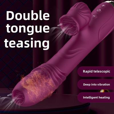 Многофункциональный двойной облизывающий язык телескопический быстропоршневой подогреваемый вибратор мастурбатор товары для взрослых