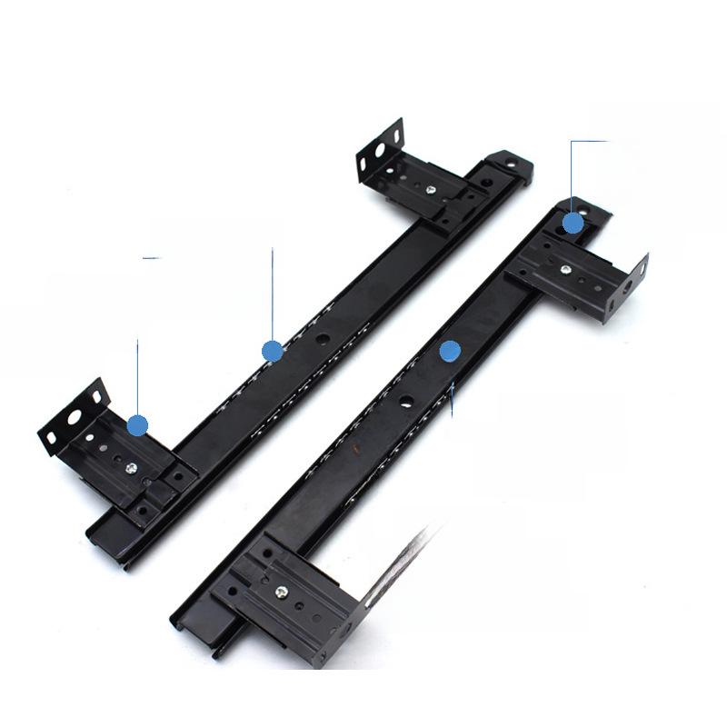 27-дюймовый черно-белый офисный стол с выдвижной полкой для клавиатуры