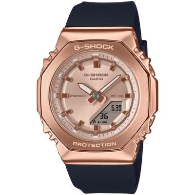 Женские часы G-Shock, среднего размера, с металлическим покрытием, биопластик, черные, GM-S2110PG-1A4JF, подлинные, импорт из Японии