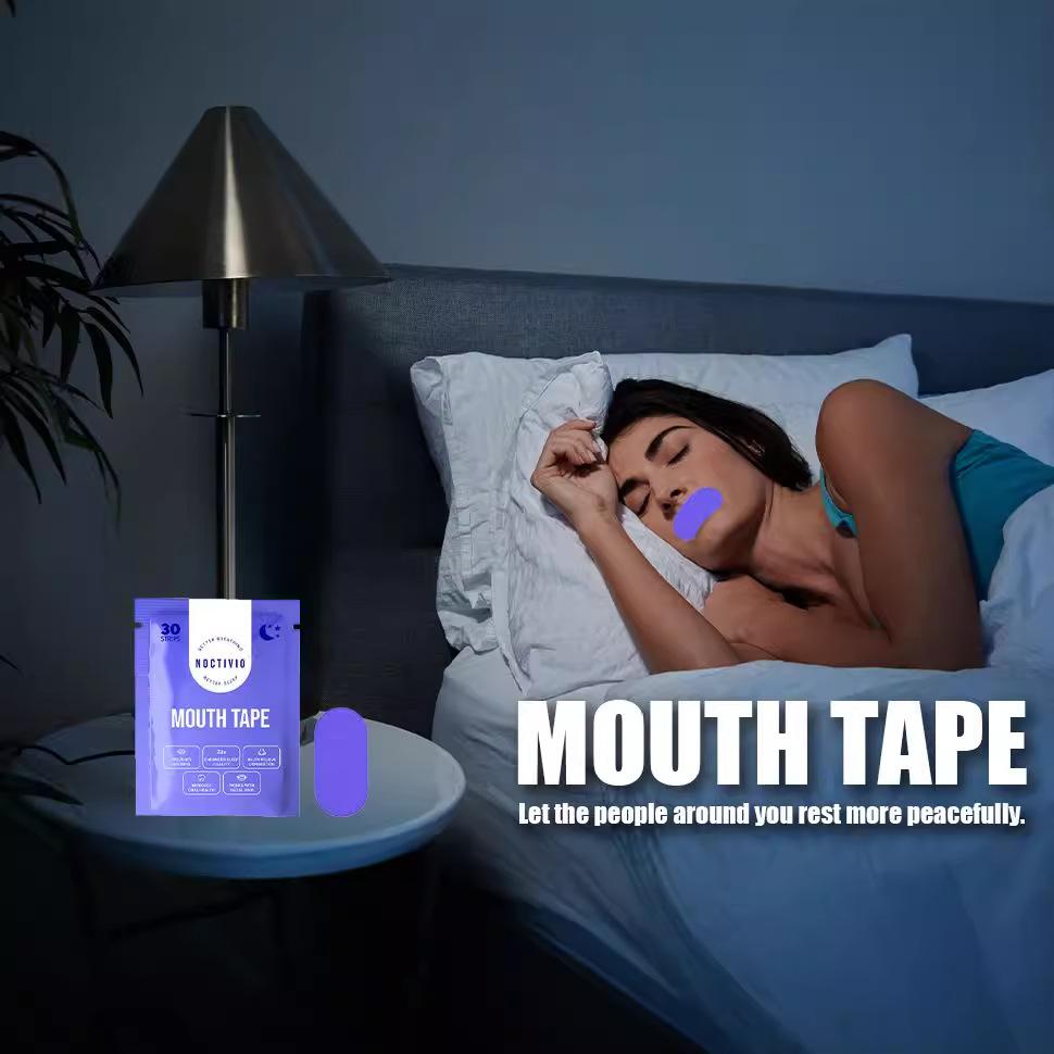 Mouth Tape for Sleep Apnea, Anti-Snoring Lip Tape, Breathable Sleep Strips, 30 Count