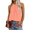 Summer Women's Vest Pleated Solid Color Loose Sleeveless Top Summer Vest Basic Casual Loose
