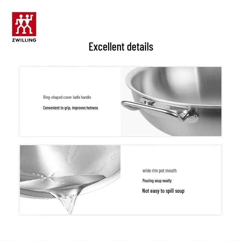 Zwilling Классический II 30 см Вок из нержавеющей стали