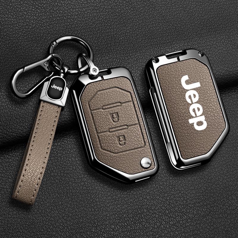 Совместимый чехол для ключа Jeep для Compass, Renegade, Cherokee, Grand Commander, Grand Cherokee