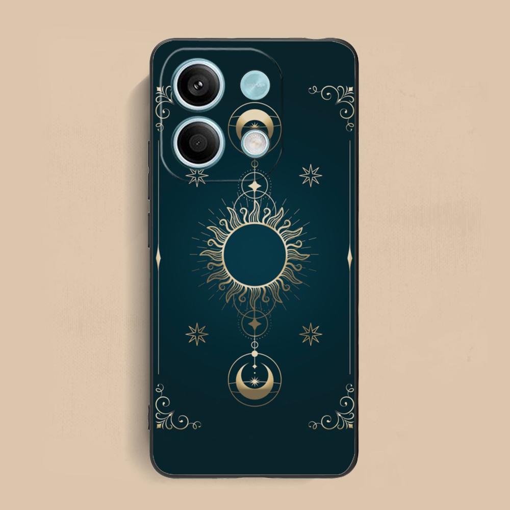 Чехол для мобильного телефона Солнце Луна для Xiaomi Redmi Note 14 13 12 11 S Pro Plus 4G 5G Цветная печать Чехол Роскошный Чехол Красивый