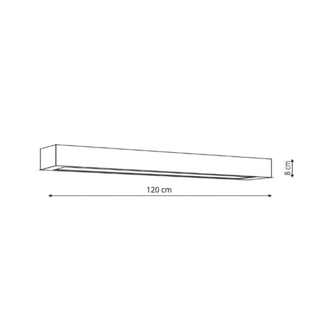 Kinkiet Łazienkowy Nowoczesny Nad Lustro Czarny Liniowy 120 Cm Zmienna Barwa Led 18W Ibros Light Prestige