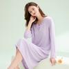 Fenteng 100% Cotton V-neck Lace French Women's Home Clothes Sleeping Skirt