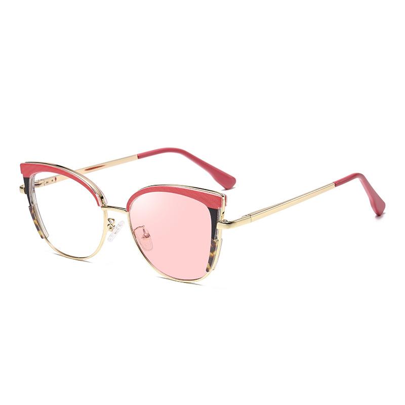 Оправа для очков Cat'S Eye Optical, женские очки с изменяющимся цветом, анти-синий свет, оправа для женщин с плоскими линзами для коррекции близорукости