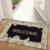 Floral Butterflies Welcome Doormats Entrance Non Slip Floor Mats Carpet Home Decor Indoor Outdoor Use Crystal Velvet