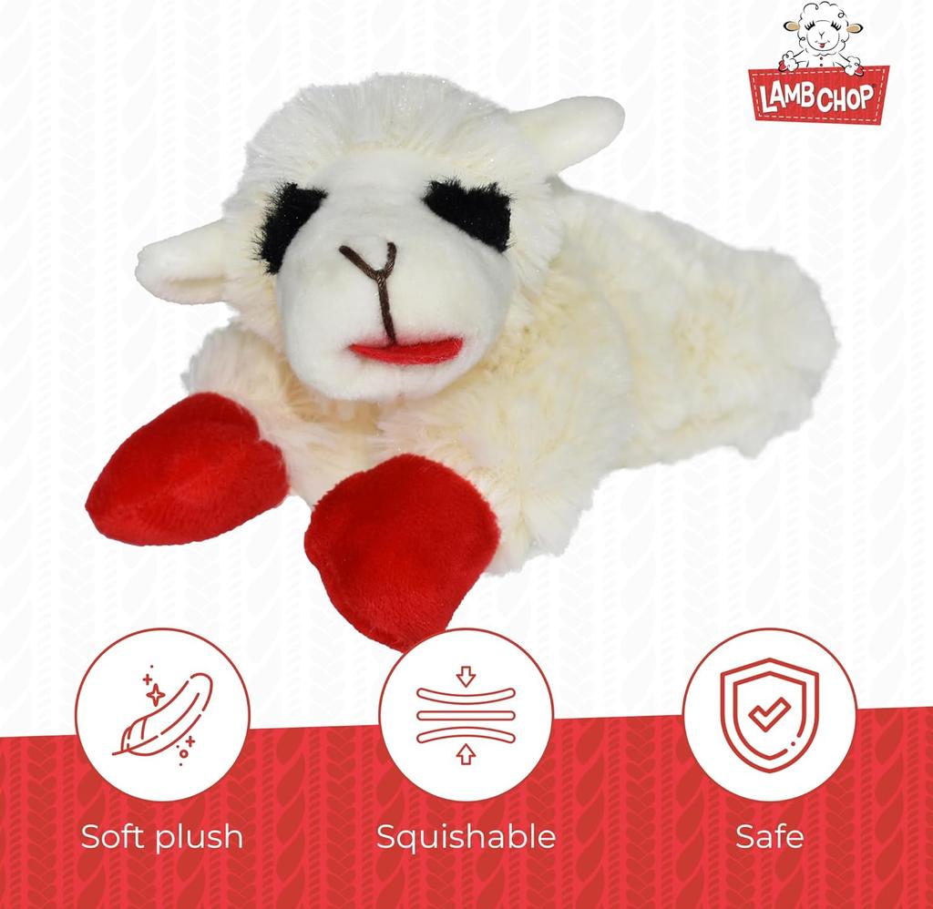 Dog Plush Toy - Squeaky Toy for All Dogs - Extra Soft Plush - Stuffed Animal Dog Toy for Cuddling & Playing - Cute Pet Toy (6", Cream)