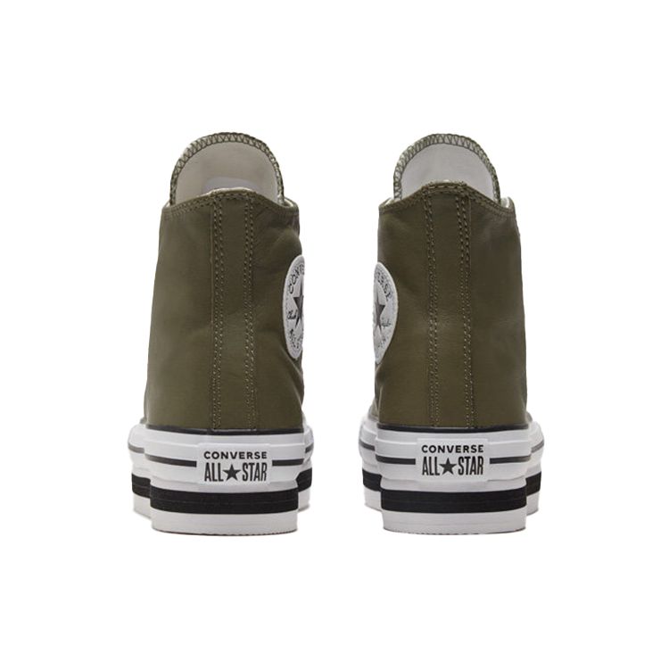 Converse Chuck Taylor All Star Platform Laye Удобные Повседневные Кожаные Высокие Кеды Женские кроссовки Зеленые 569724C