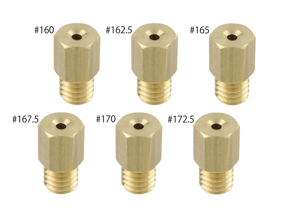 POSH 700041-10 Набор главных жиклеров для мотоцикла 6 жиклеров увеличенного размера Mikuni Hex Large VM20/26/TV26/Flat 24 (6X11.5)