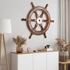 45.72 Cm Nautical Wooden Captain Ship Boat Wheel Ship Boat Steering Wheel Pirate Ship's Wheel Christmas Décor