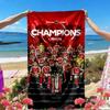 football team.C Print Beach Towel, Versatile Lightweight Absorbent Beach Towel for Pool Surf Yoga Bathroom, Perfect Birthday Holiday Gift