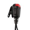 2 Pin   Acoustic Tube Earphone, Tube Earphone with 360 degrees  Rotating Clips and PTT Microphone, Red Light for Two Way Radio Wakie Talkie