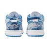 Детские кроссовки Air Jordan 1 Low GS Washed Denim белые голландско-синие DM8947-100