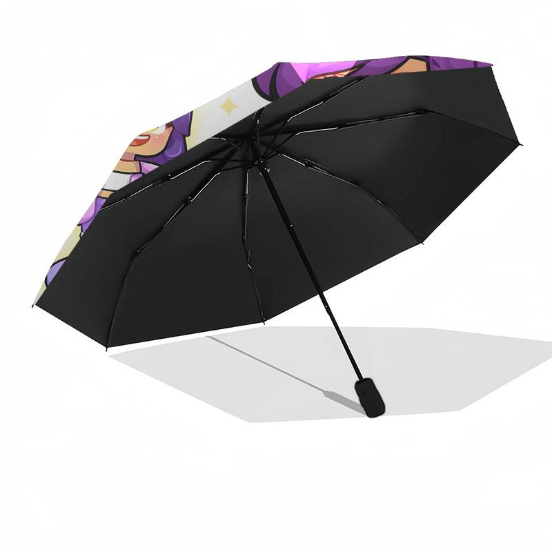 Chibi, Character Design Automatic Opening and Closing, 8 rib Structure Portable Umbrella, Suitable for Men and Women in All Seasons Perfect