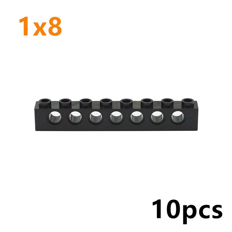 Технические строительные блоки с отверстием, объемные толстые кирпичи, комбинация с шипами, длинная балка, L-образные игрушки, высокотехнологичные детали 87087 3701 3703