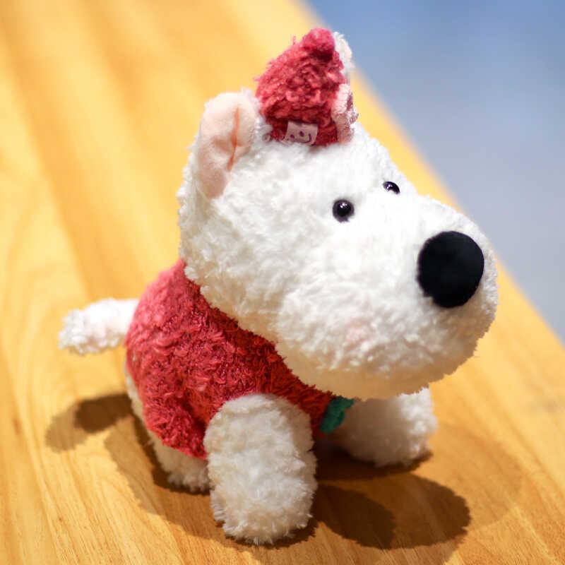 Adorable 8 Inch Highland Terrier Plush Toy Soft Stuffed Dog For Creative Birthday Gifts