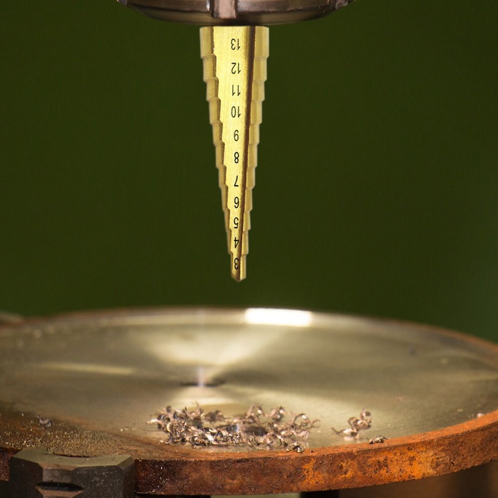 Прочное быстрорежущее стальное ступенчатое сверло с шестигранным хвостовиком, спиральное сверло, ступенчатое сверло, золотое сверло-пагода