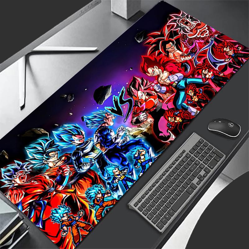 Large Mouse Pad Carpet Laptop Pc Gamer Keyboard Mat XXL Mousepad Edge White Tassel Rubber Dragon BallZ DBZ Table Mat Mouse Pads
