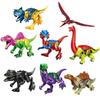 YG77070 Dazzle Dinosaur Building Blocks Stegosaurus Spinosaurus Brontosaurus Small Particle Assembling Toy